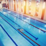 design of swimming pool in modern gym